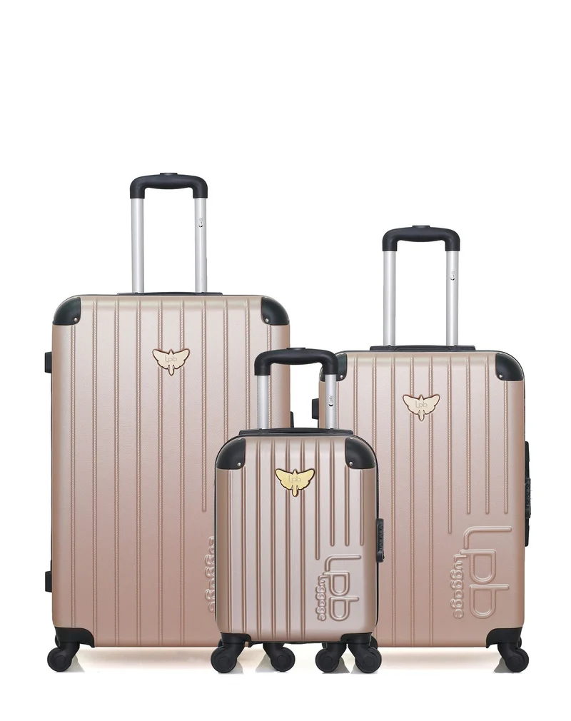 Lot de 3 Valises Rigides Grand Format, Moyenne et Cabine XXS MARIANNE