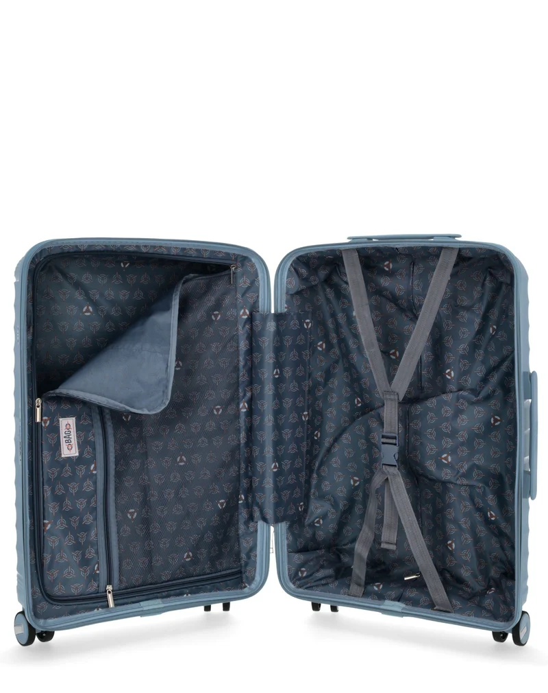 Lot de 3 Valises Rigides Taille Moyenne, Cabine et Grand Vanity VELA