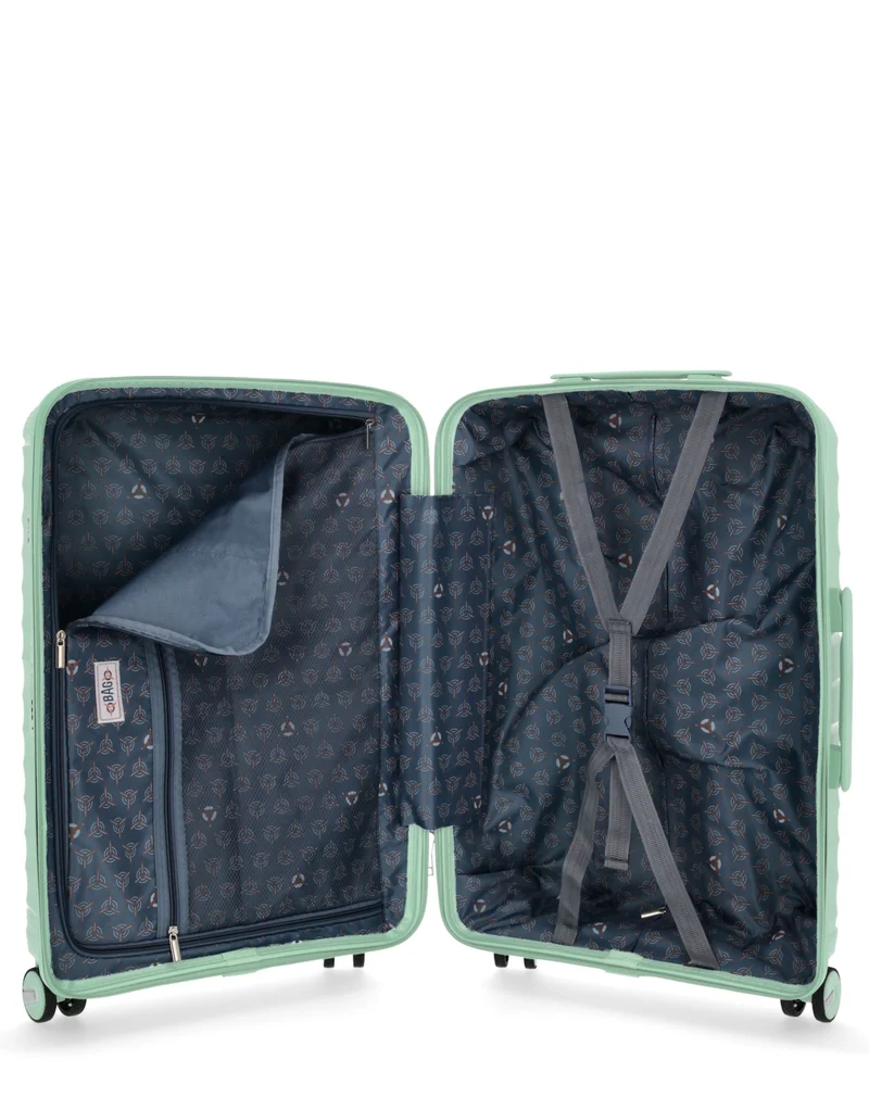 Lot de 3 Valises Rigides Taille Moyenne, Cabine et Grand Vanity VELA