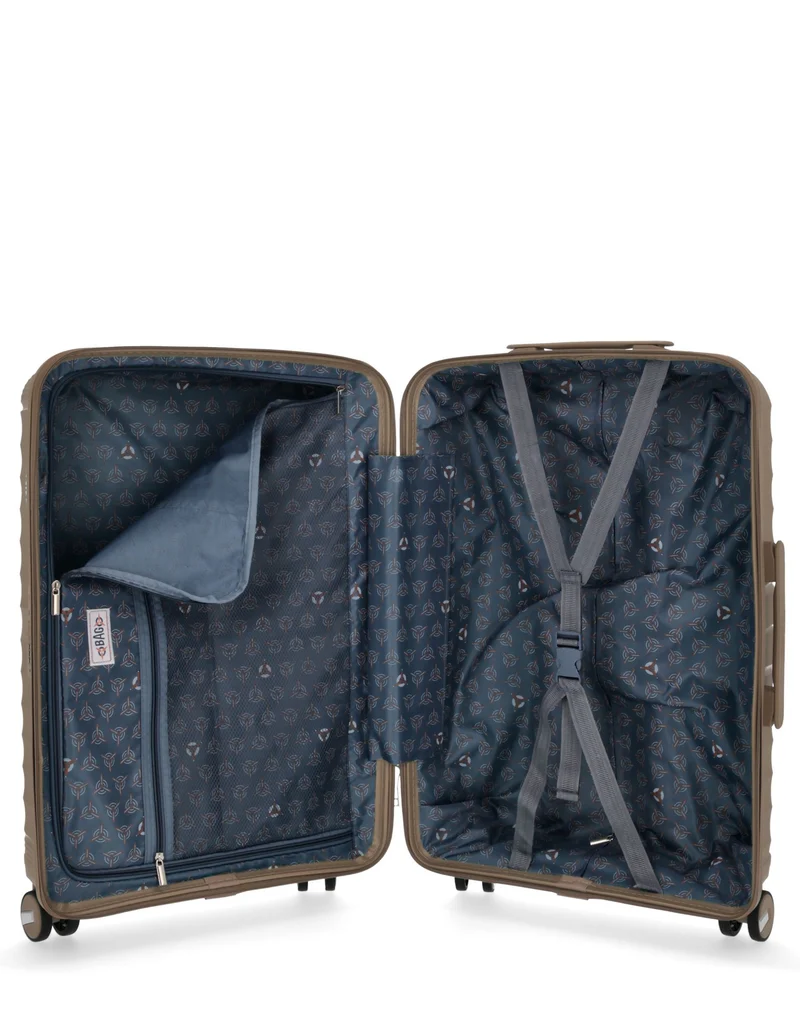 Lot de 3 Valises Rigides Taille Moyenne, Cabine et Grand Vanity VELA