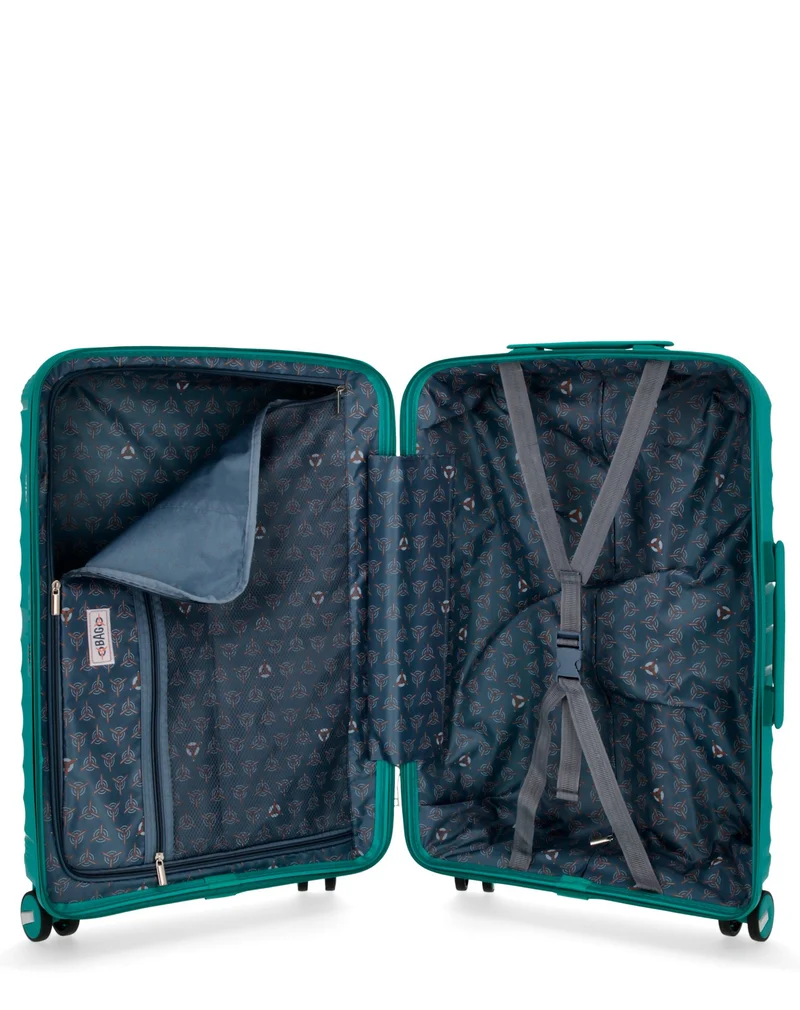Lot de 3 Valises Rigides Taille Moyenne, Cabine et Grand Vanity VELA