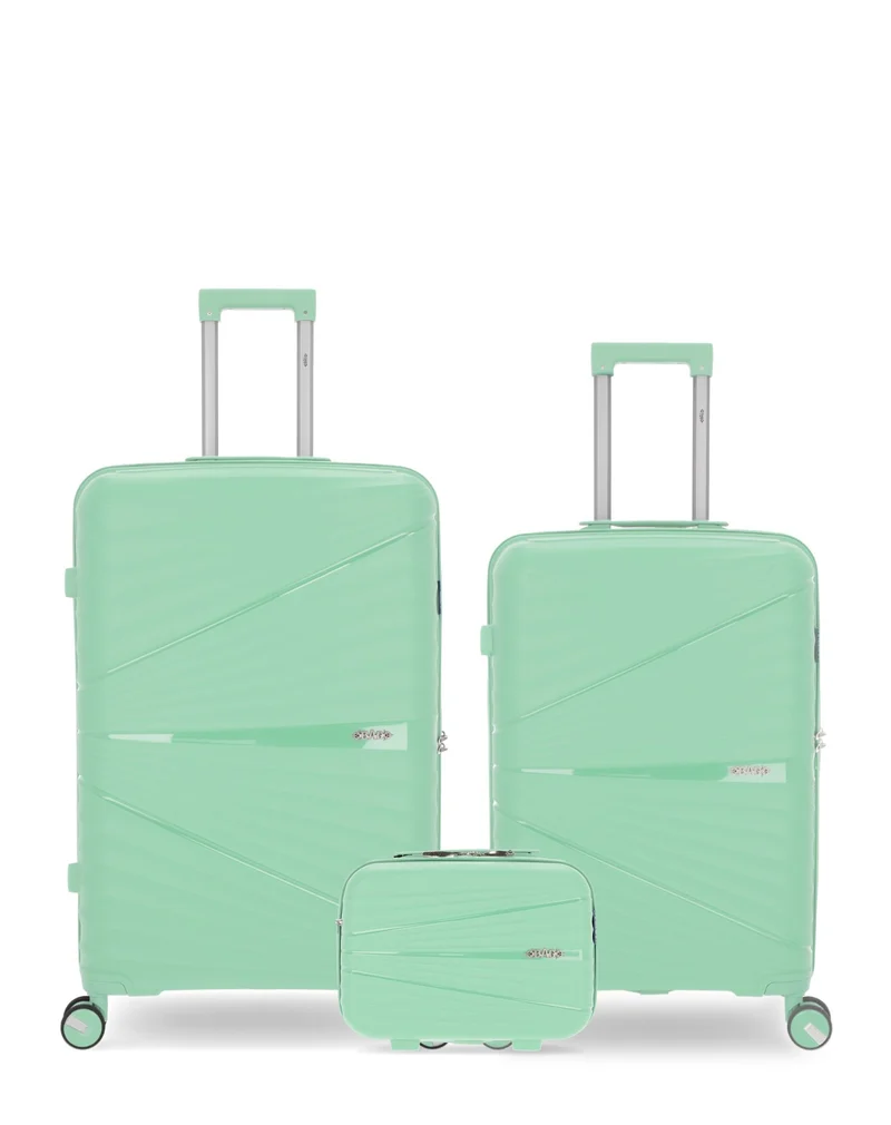 Lot de 3 Valises Rigides Grand Format, Taille Moyenne et Grand Vanity VELA