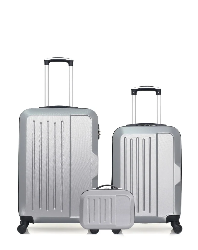 Lot de 3 Valises Rigides Taille Moyenne, Cabine et Vanity VESUVIO