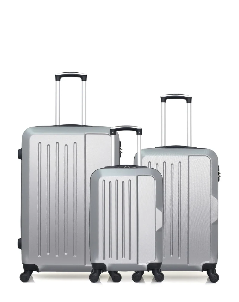 Lot de 3 Valises Rigides Grand Format, Taille Moyenne et Cabine VESUVIO