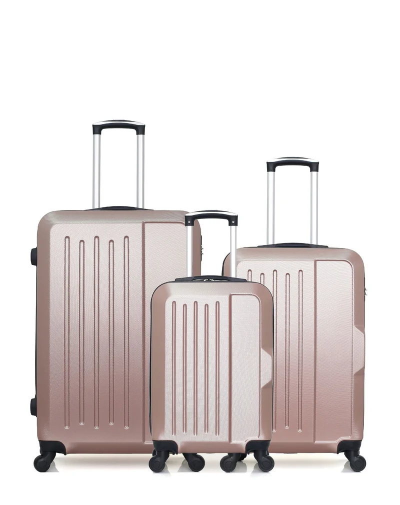 Lot de 3 Valises Rigides Grand Format, Taille Moyenne et Cabine VESUVIO