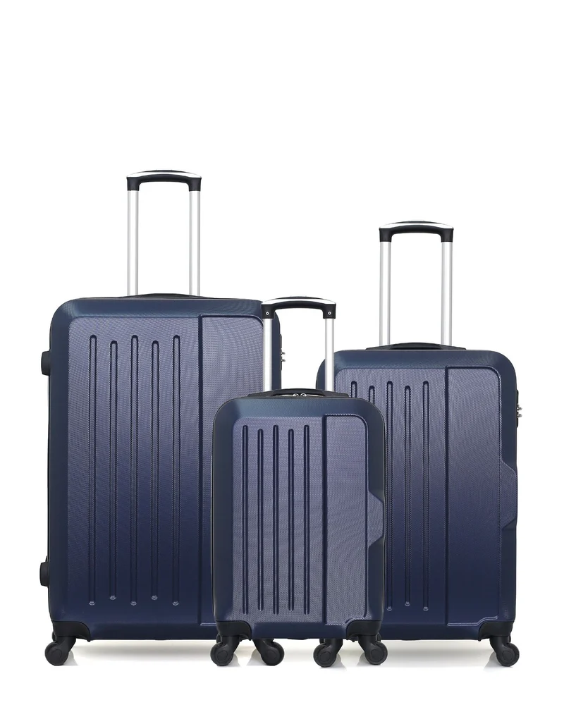 Lot de 3 Valises Rigides Grand Format, Taille Moyenne et Cabine VESUVIO