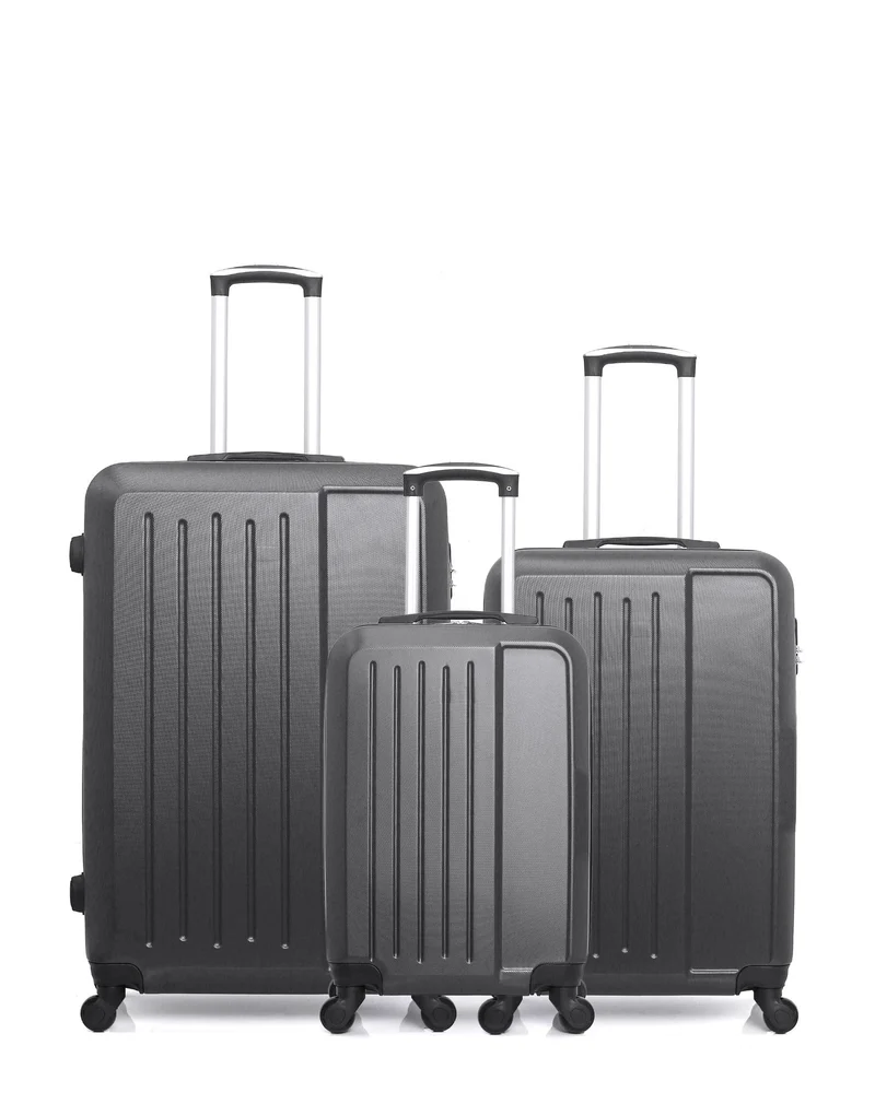 Lot de 3 Valises Rigides Grand Format, Taille Moyenne et Cabine VESUVIO