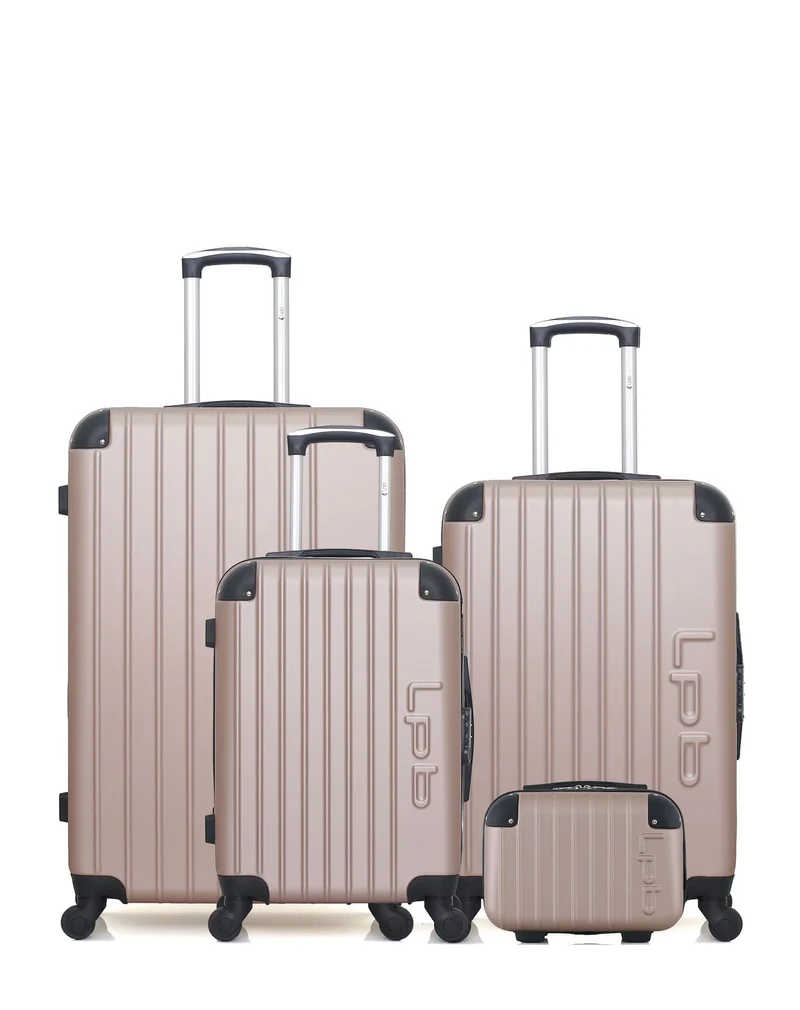 Lot de 4 Valises Rigides L, M, S et Vanity HAMBOURG