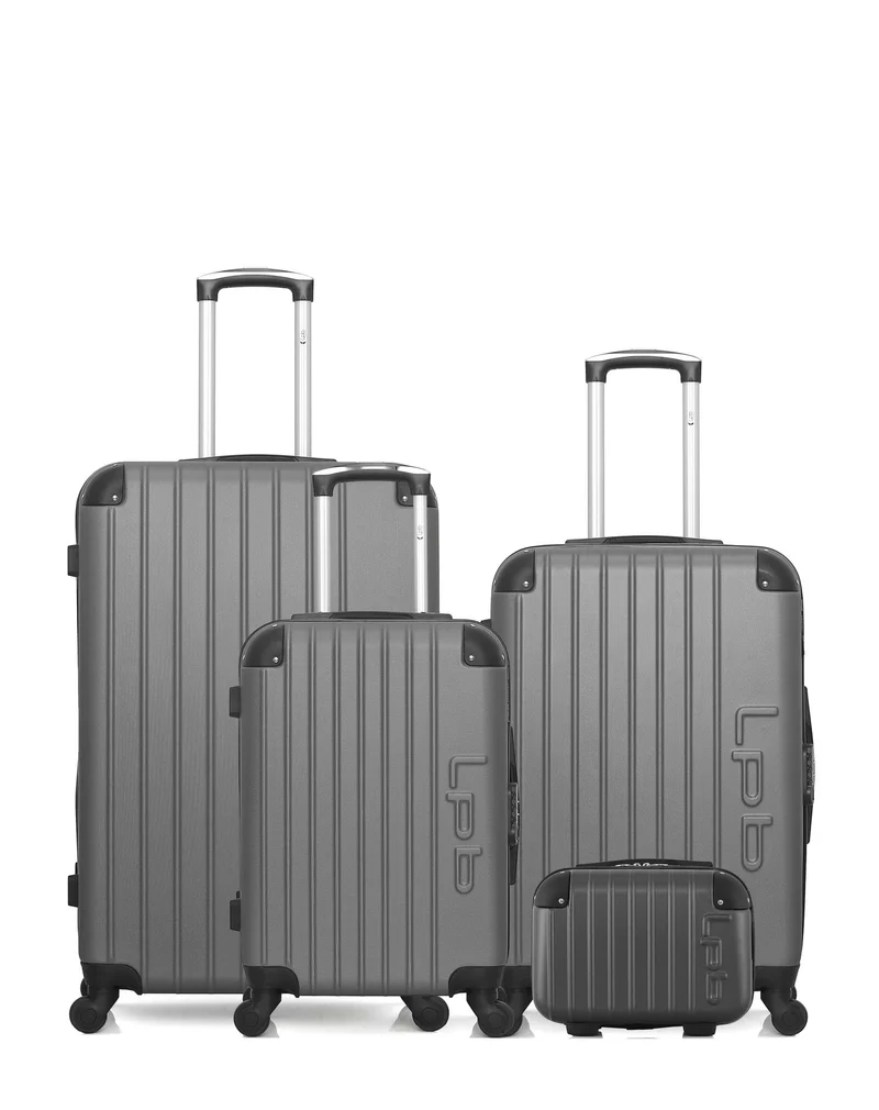 Lot de 4 Valises Rigides L, M, S et Vanity HAMBOURG