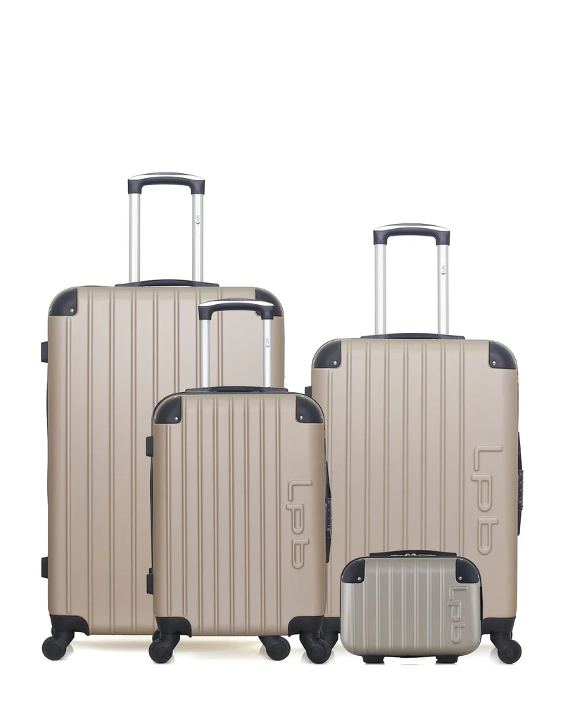 Lot de 4 Valises Rigides L, M, S et Vanity HAMBOURG