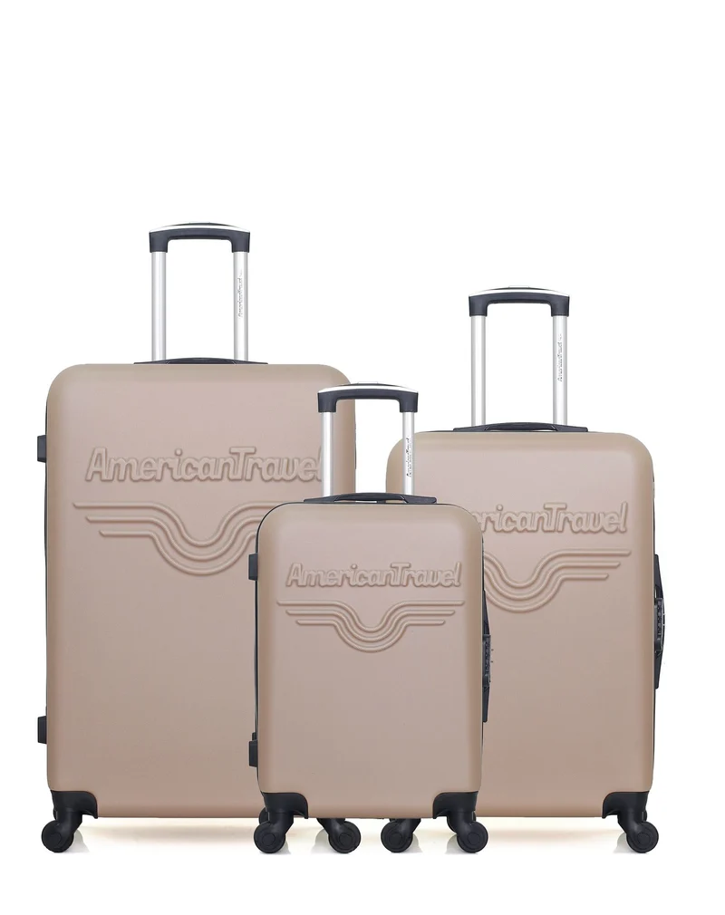 Lot de 3 Valises Rigides Grand Format, Moyenne et Cabine CHELSEA