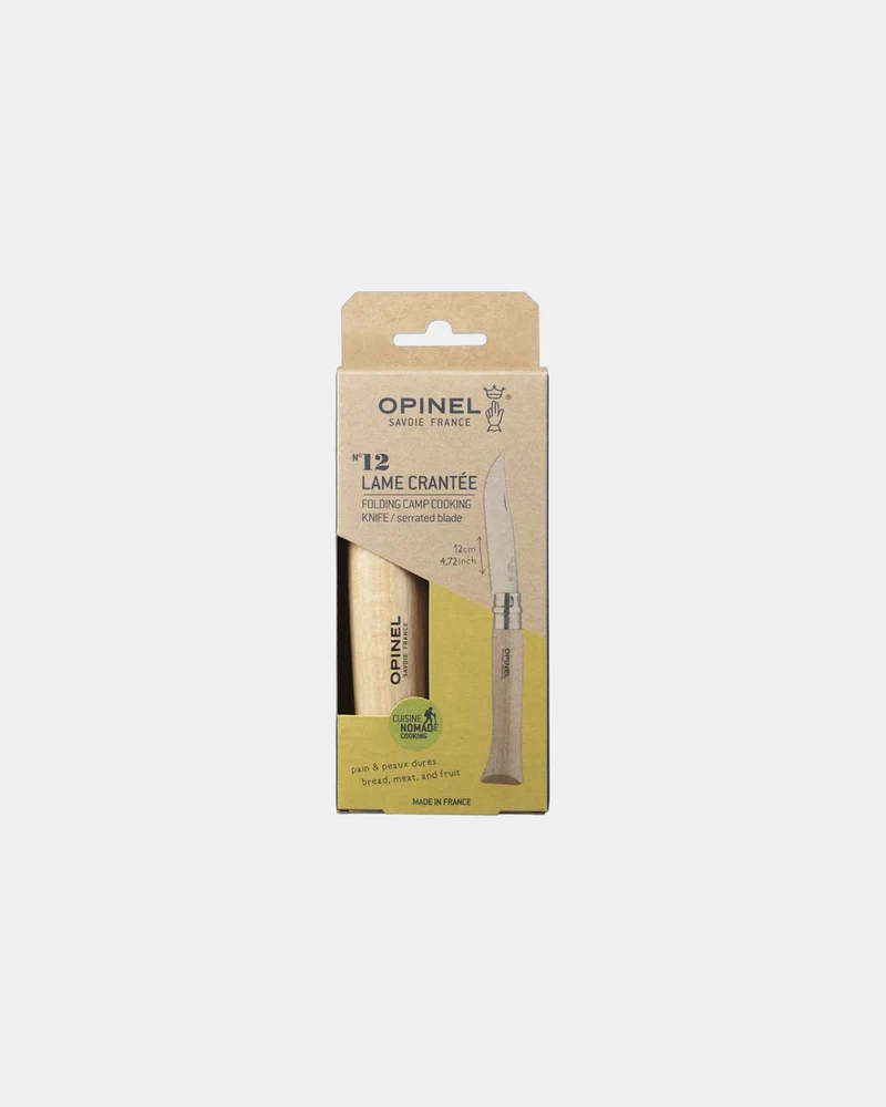 Couteau pliant dentelé acier inoxydable Opinel N°12 à personnaliser