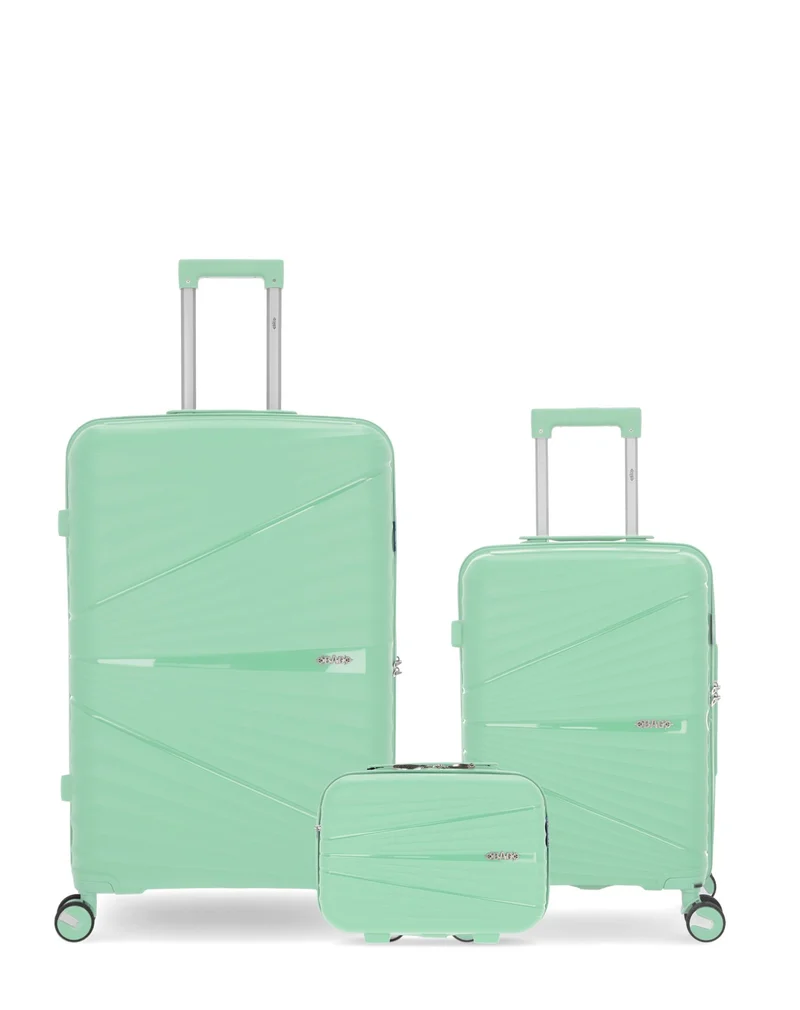 Lot de 3 Valises Rigides Grand Format, Cabine et Grand Vanity VELA