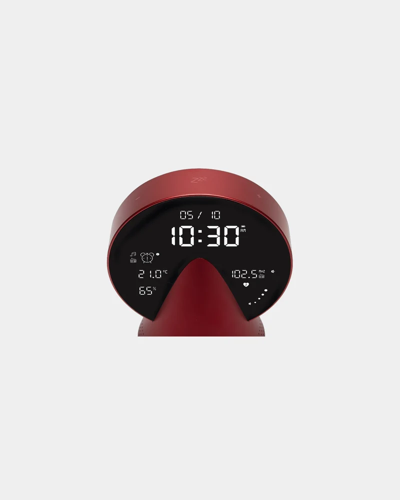 Radio-réveil Bluetooth aluminium Lexon Conic à personnaliser
