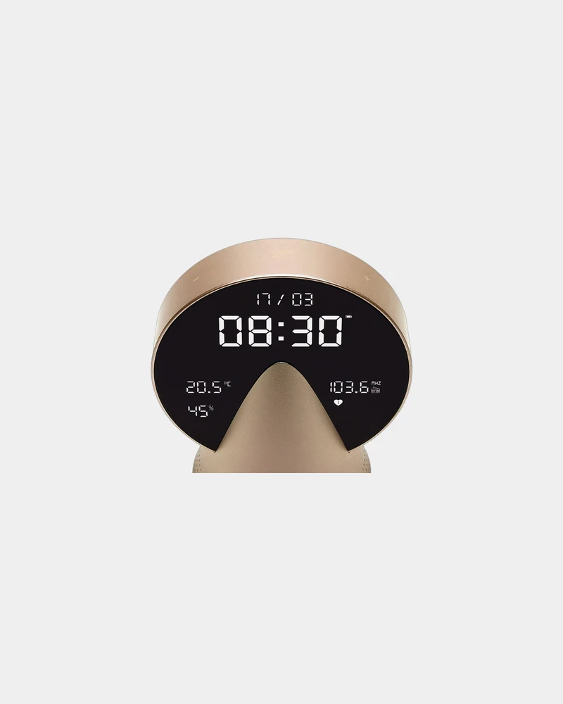 Radio-réveil Bluetooth aluminium Lexon Conic à personnaliser