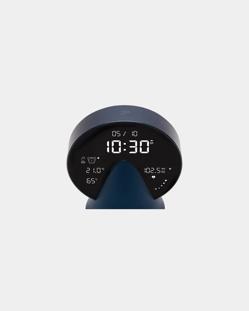 Radio-réveil Bluetooth aluminium Lexon Conic à personnaliser
