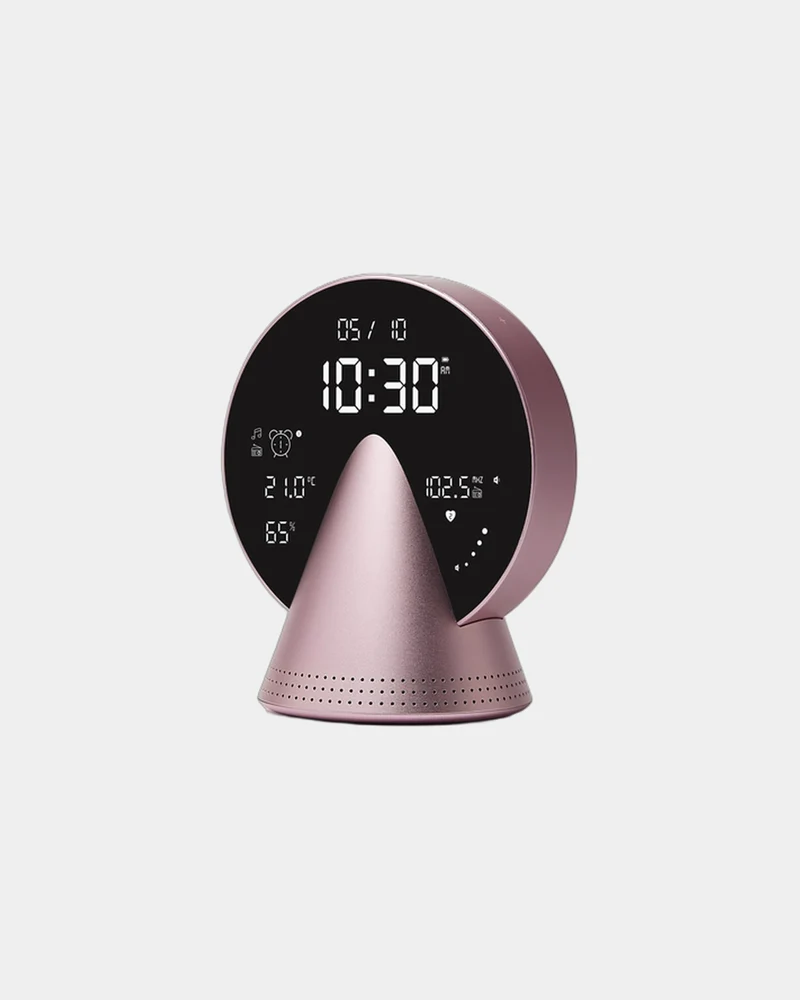 Radio-réveil Bluetooth aluminium Lexon Conic à personnaliser