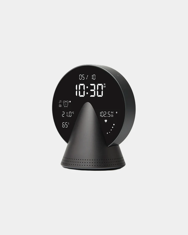 Radio-réveil Bluetooth aluminium Lexon Conic à personnaliser