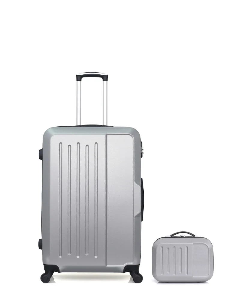 Lot de 2 Valises Rigides Grand Format et Vanity VESUVIO