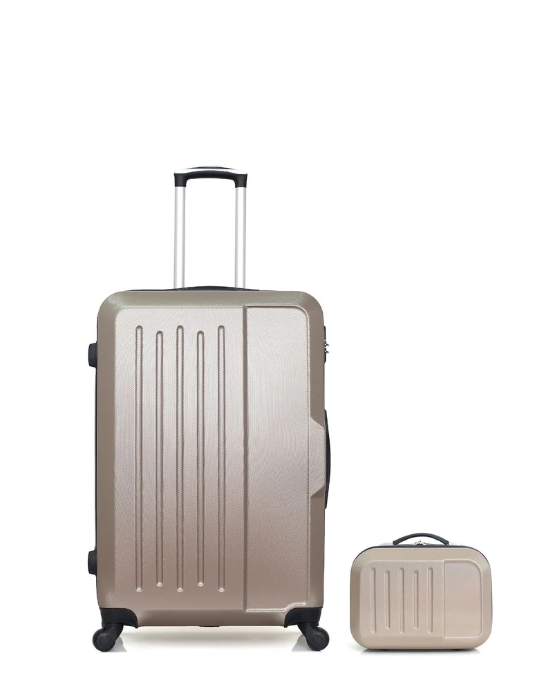 Lot de 2 Valises Rigides Grand Format et Vanity VESUVIO