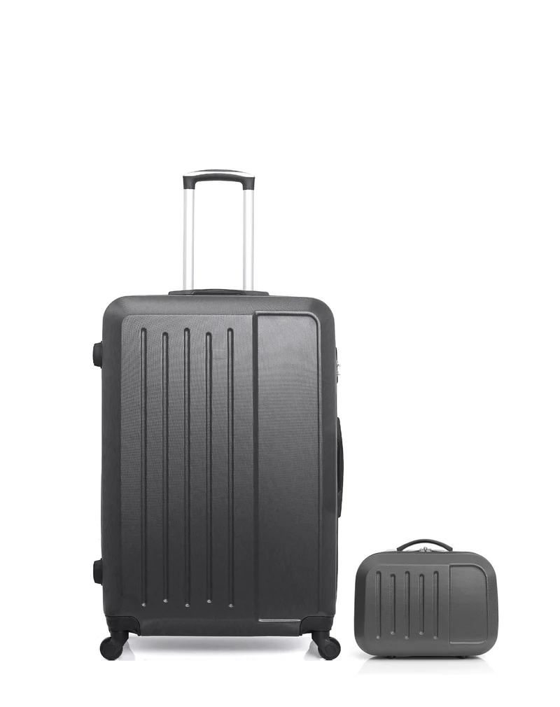 Lot de 2 Valises Rigides Grand Format et Vanity VESUVIO