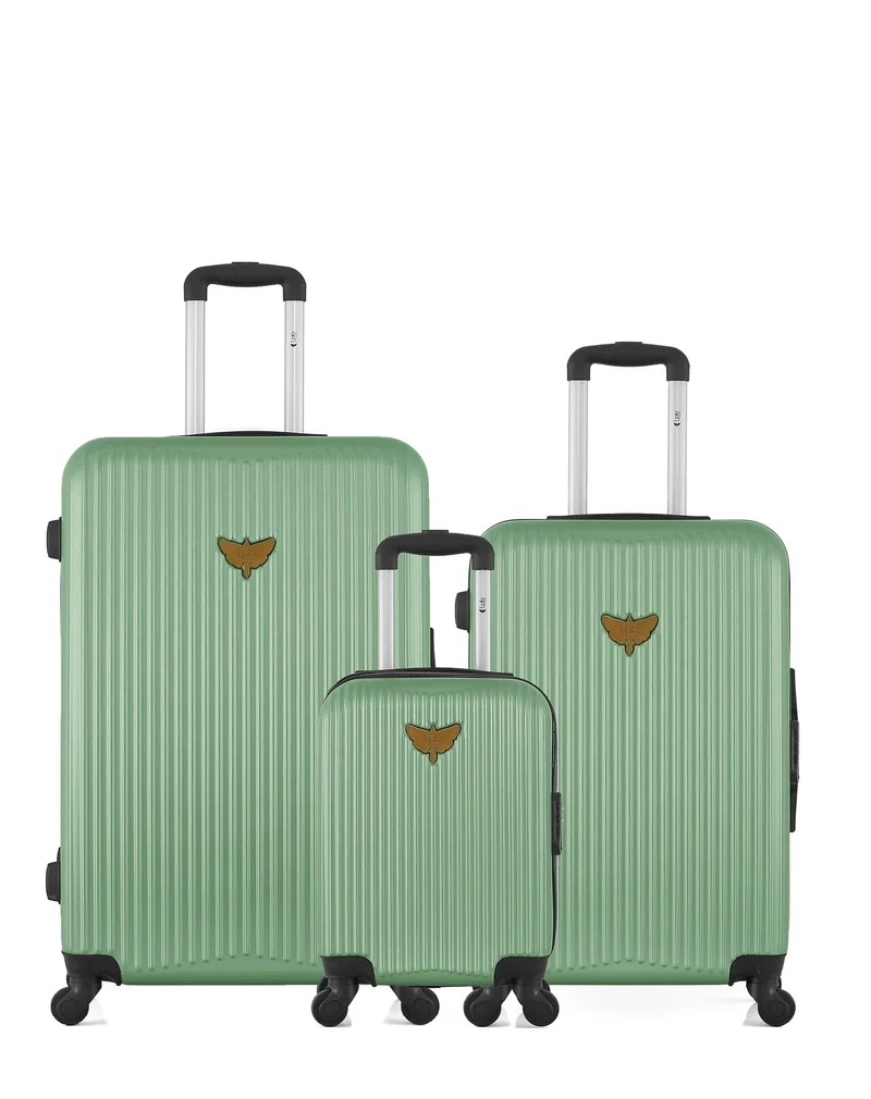 Lot de 3 Valises Rigides Grand Format, Taille Moyenne et Cabine XXS AGATA