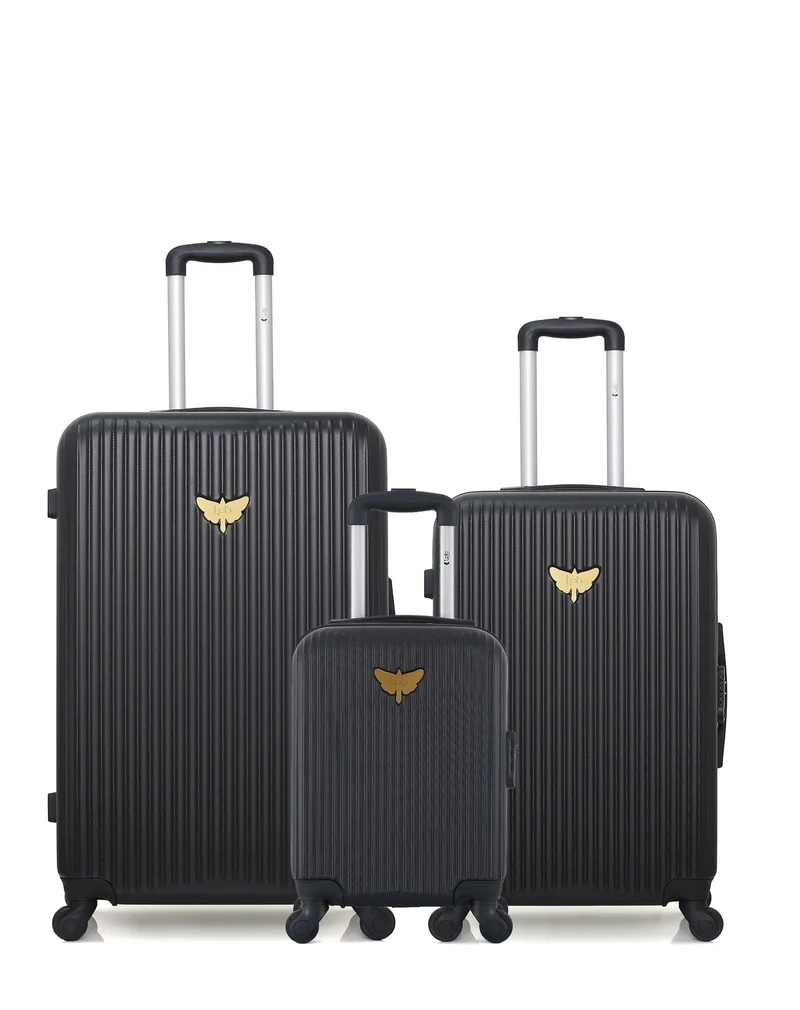 Lot de 3 Valises Rigides Grand Format, Taille Moyenne et Cabine XXS AGATA