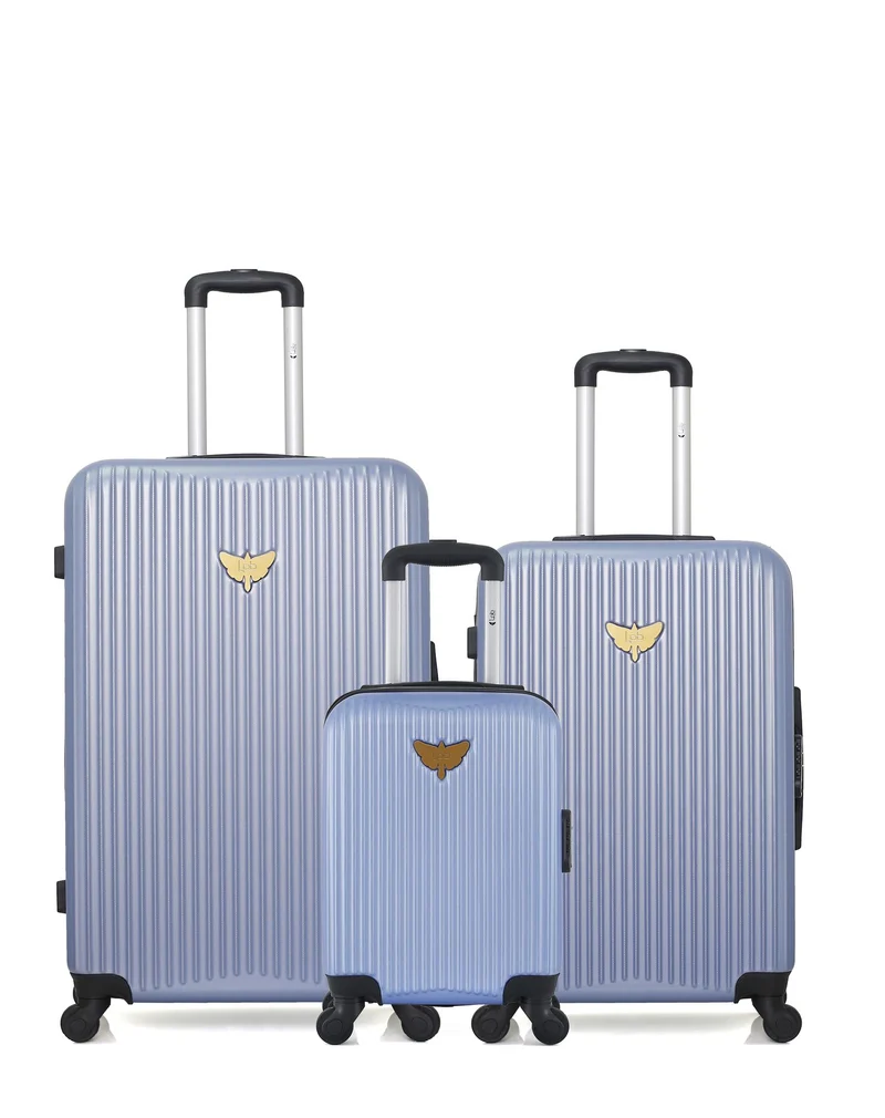 Lot de 3 Valises Rigides Grand Format, Taille Moyenne et Cabine XXS AGATA