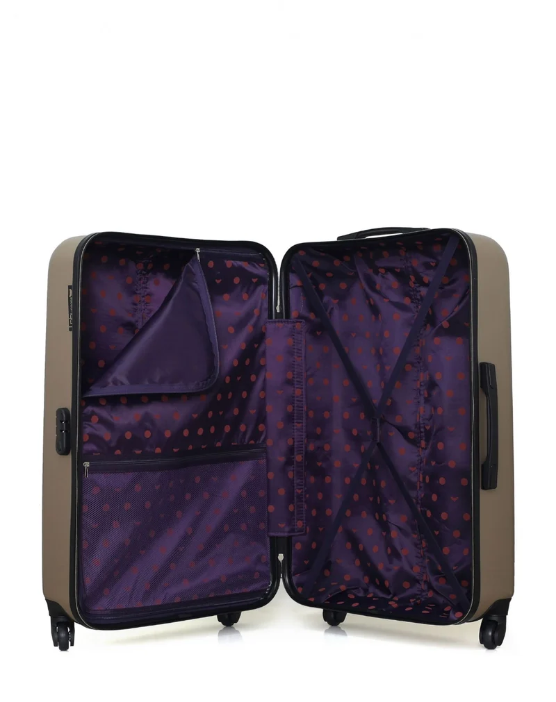 Lot de 3 Valises Rigides Grand Format, Taille Moyenne et Cabine XXS AGATA