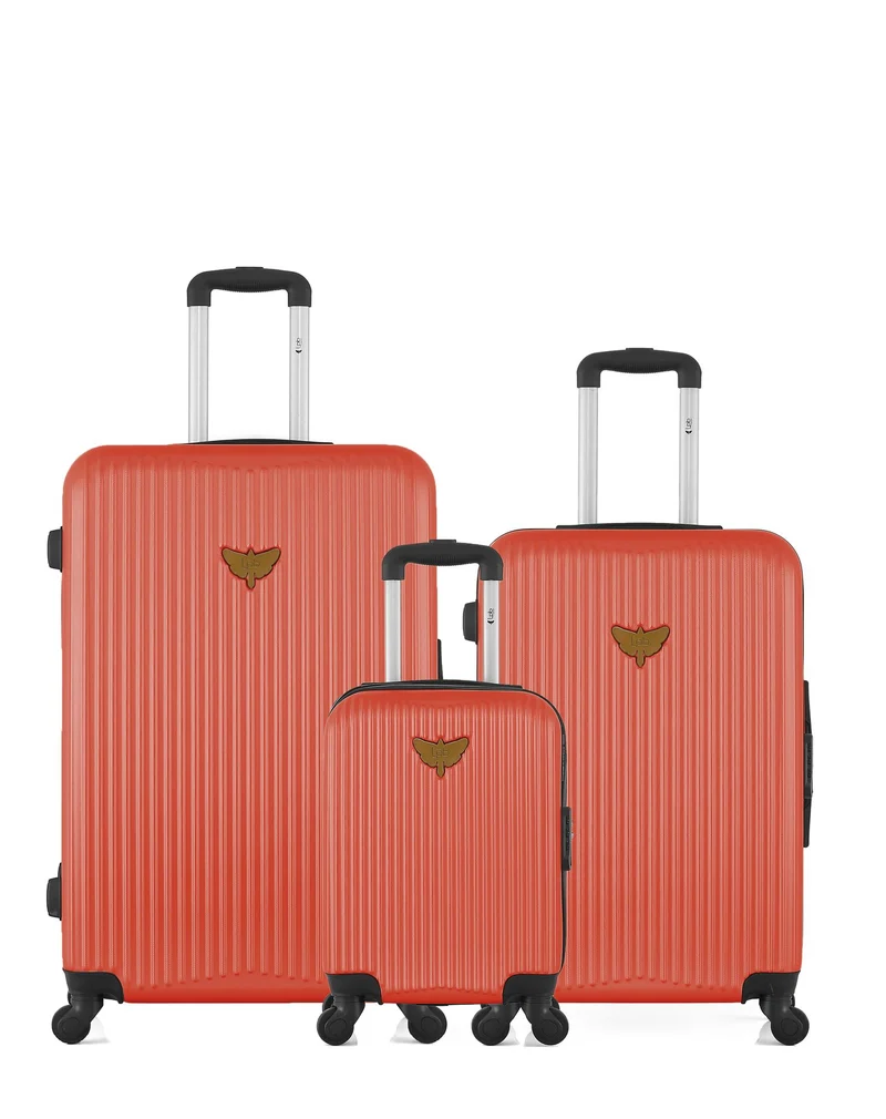 Lot de 3 Valises Rigides Grand Format, Taille Moyenne et Cabine XXS AGATA