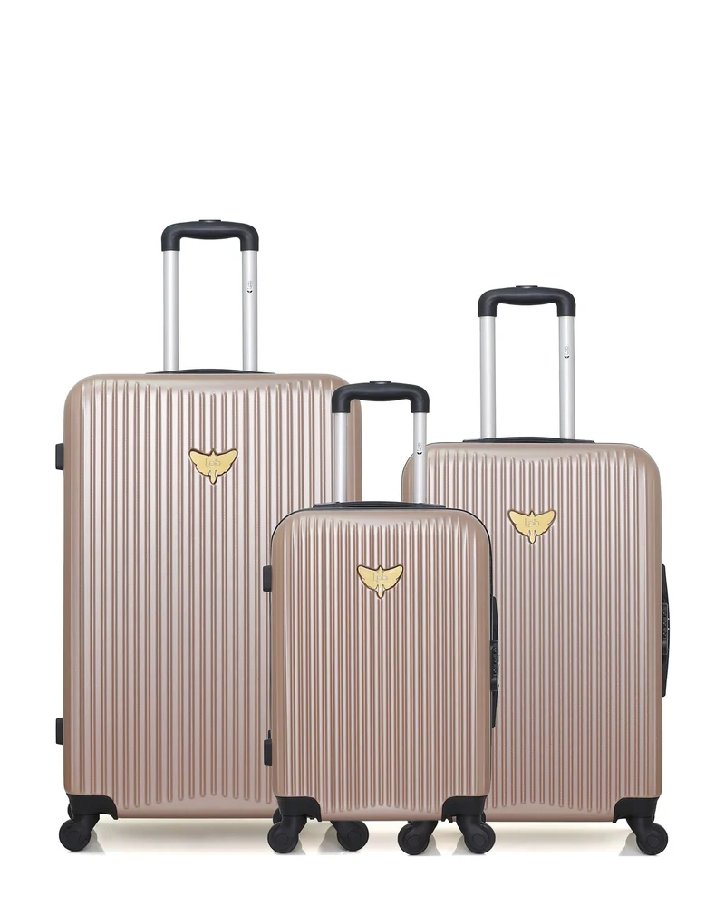 Lot de 3 Valises Rigides Grand Format, Taille Moyenne et Cabine AGATA