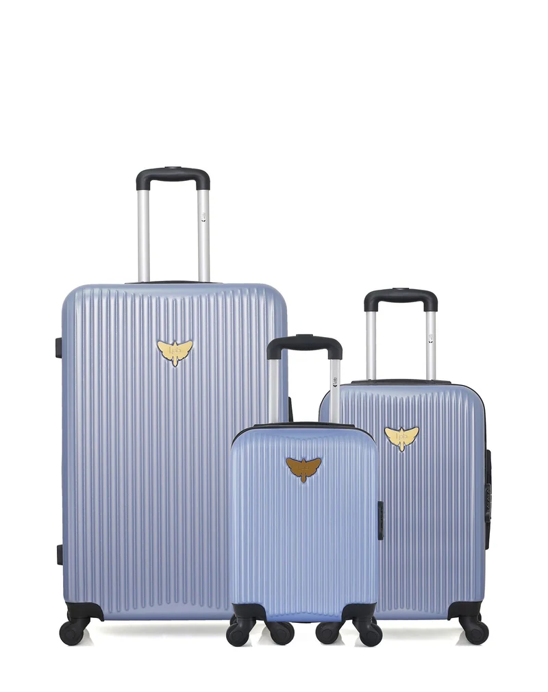 Lot de 3 Valises Rigides Grand Format, Cabine et Cabine XXS AGATA