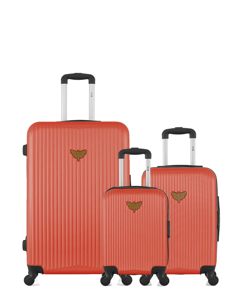 Lot de 3 Valises Rigides Grand Format, Cabine et Cabine XXS AGATA