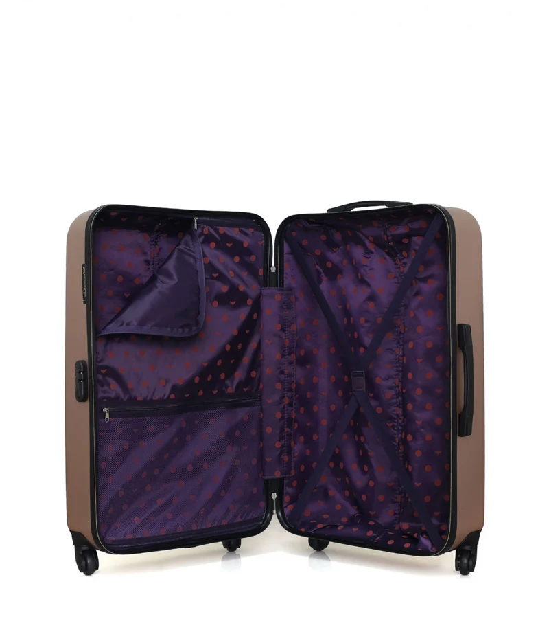 Lot de 3 Valises Rigides Grand Format, Cabine et Cabine XXS AGATA