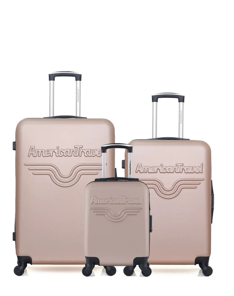Lot de 3 Valises Rigides Grand Format, Moyenne et Cabine XXS CHELSEA