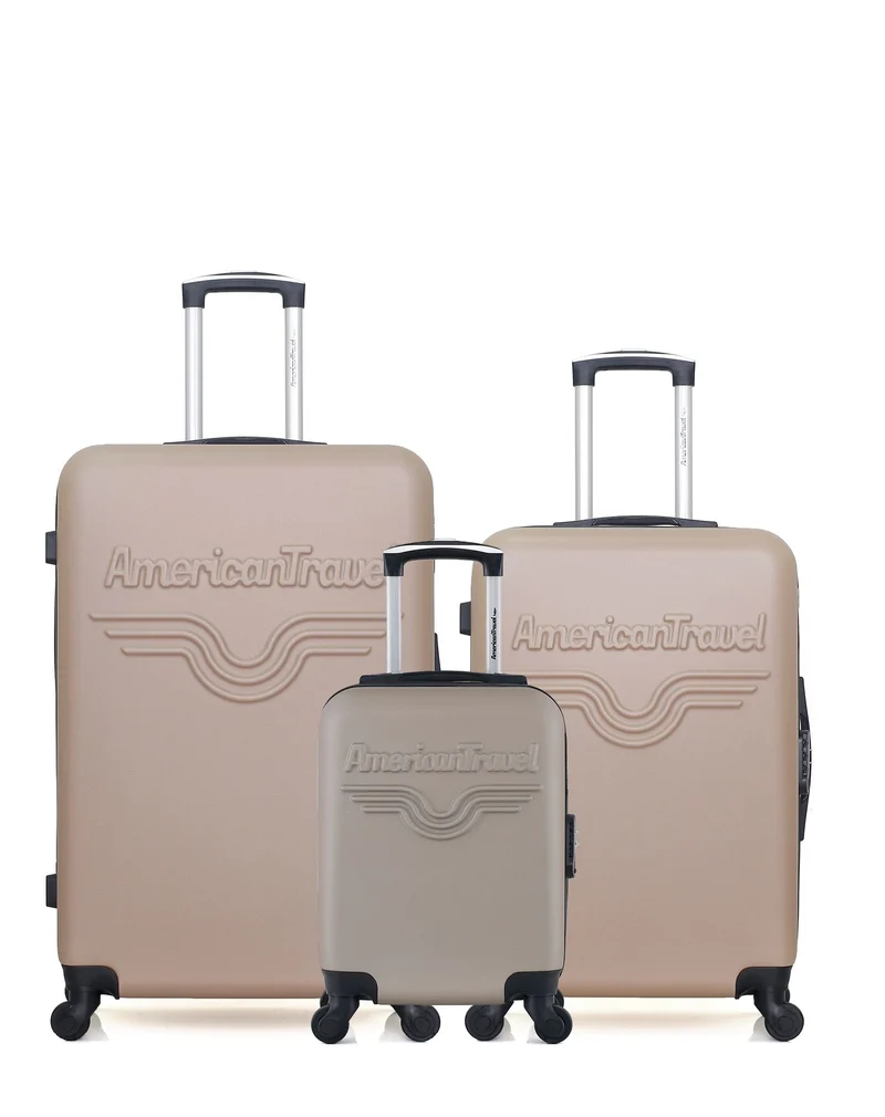 Lot de 3 Valises Rigides Grand Format, Moyenne et Cabine XXS CHELSEA