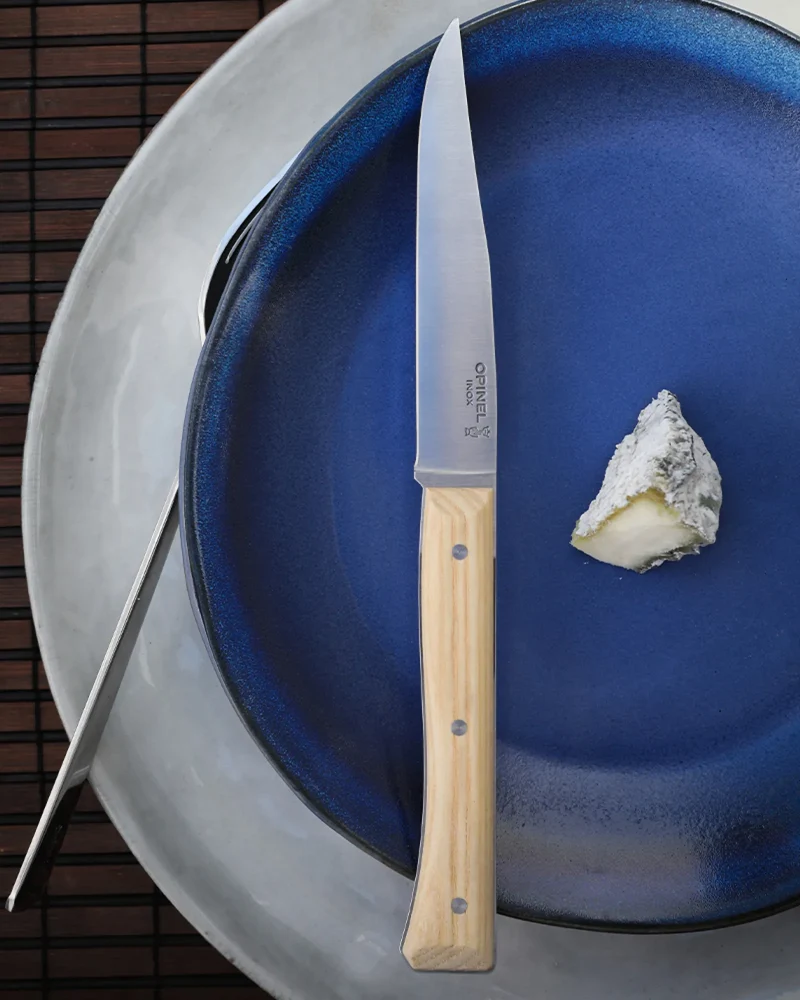 Coffret de 4 couteaux de table Facette Frêne Opinel à personnaliser