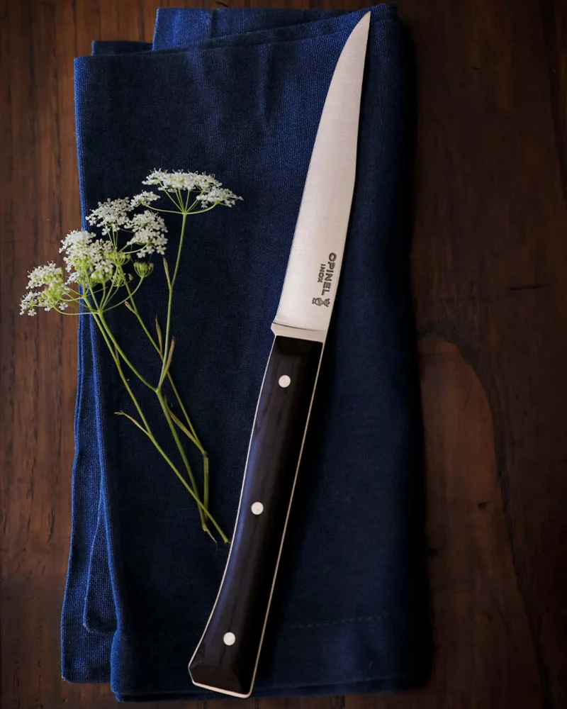 Coffret de 4 couteaux de table Facette Frêne Opinel à personnaliser