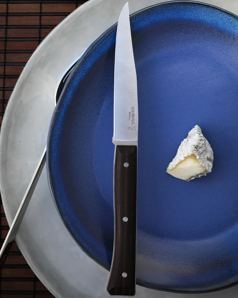 Coffret de 4 couteaux de table Facette Frêne Opinel à personnaliser