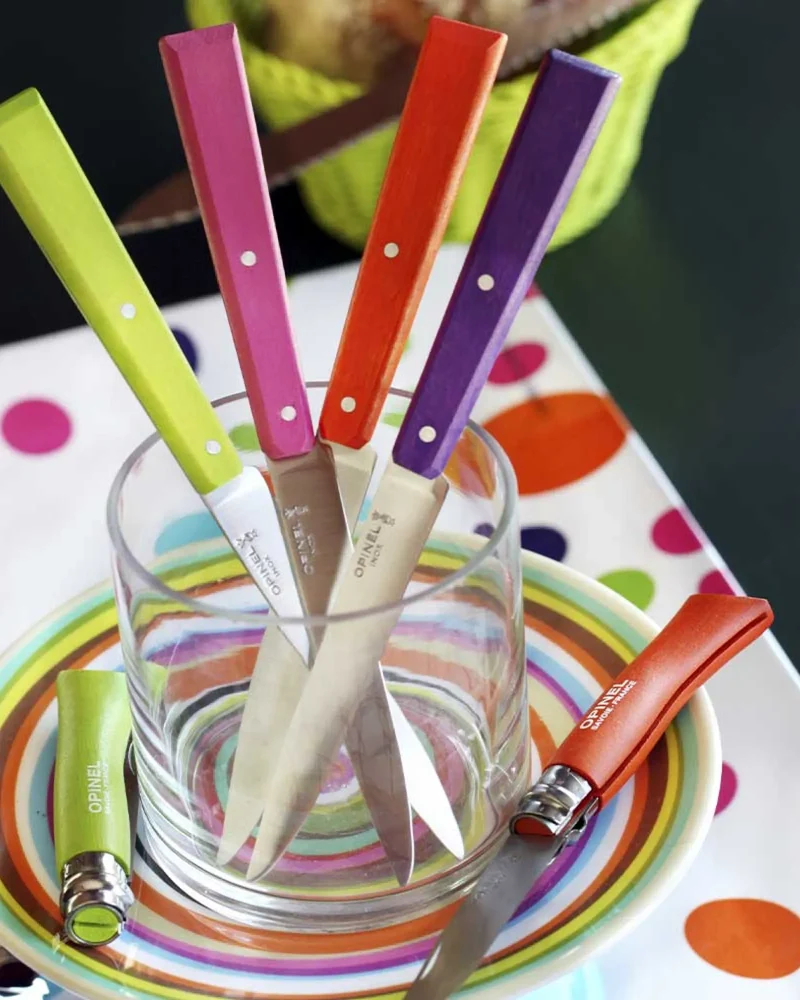 Coffret de 4 couteaux de table acier inox Opinel N°125 à personnaliser
