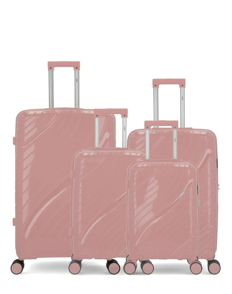 Lot de 4 Valises Rigides Grand Format, Taille Moyenne, Cabine et Cabine XS LYRA