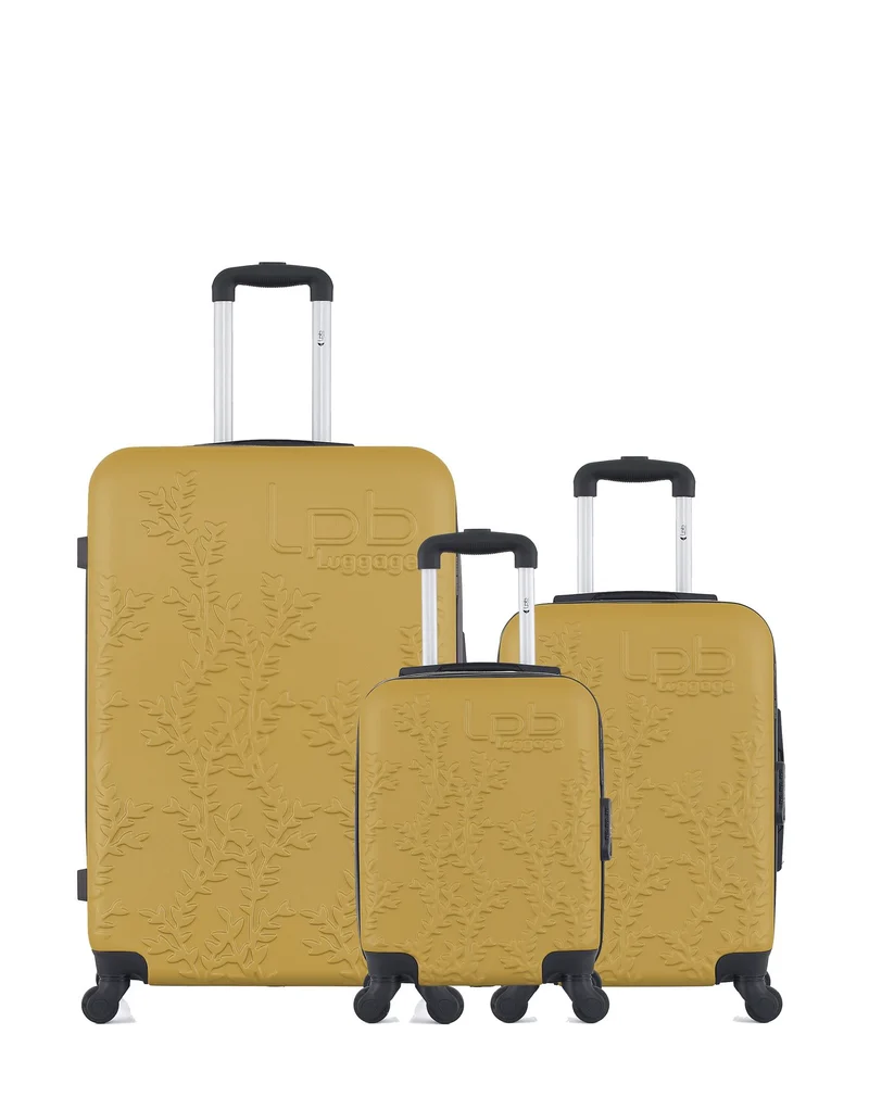 Lot de 3 Valises Rigides Grand Format, Cabine et Cabine XXS NAIS