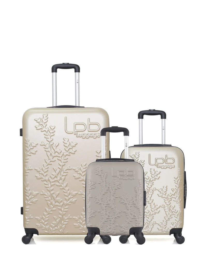 Lot de 3 Valises Rigides Grand Format, Cabine et Cabine XXS NAIS