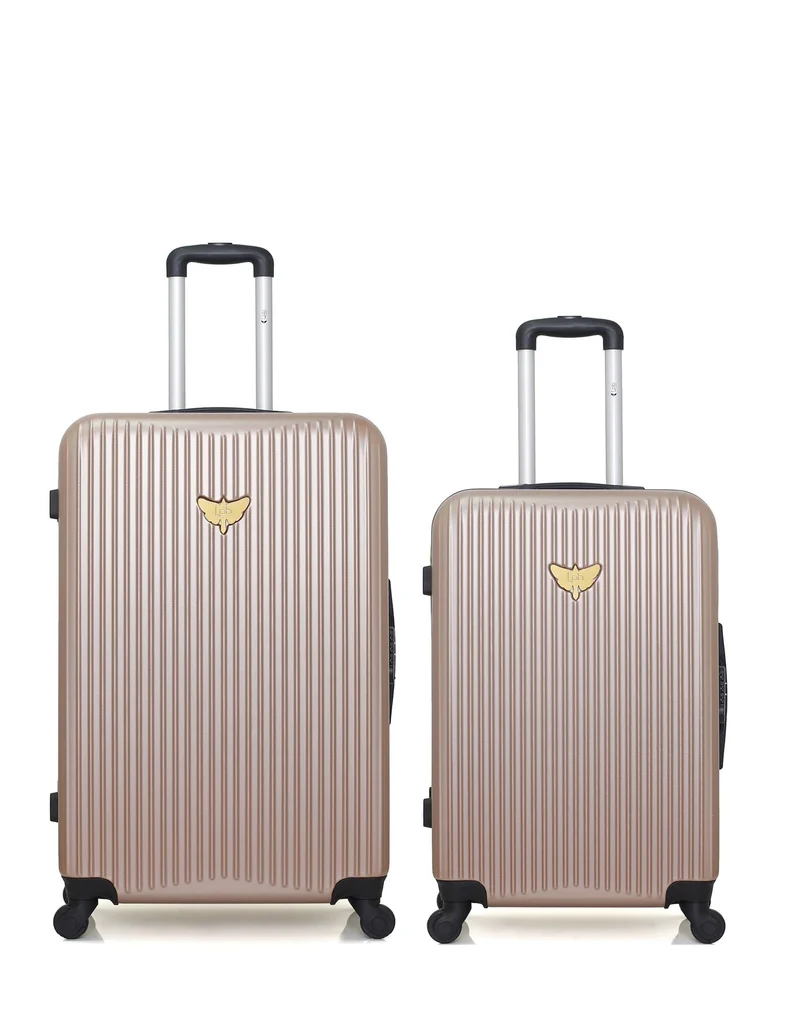 Lot de 2 Valises Rigides Grand Format et Taille Moyenne AGATA