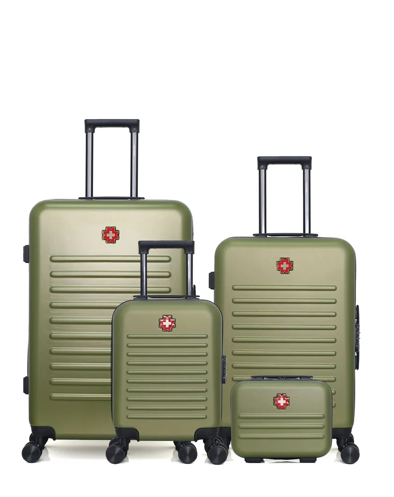Lot de 4 Valises Rigides Grand Format, Taille Moyenne, Cabine XXS et Vanity WIL