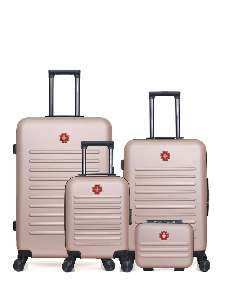 Lot de 4 Valises Rigides Grand Format, Taille Moyenne, Cabine XXS et Vanity WIL