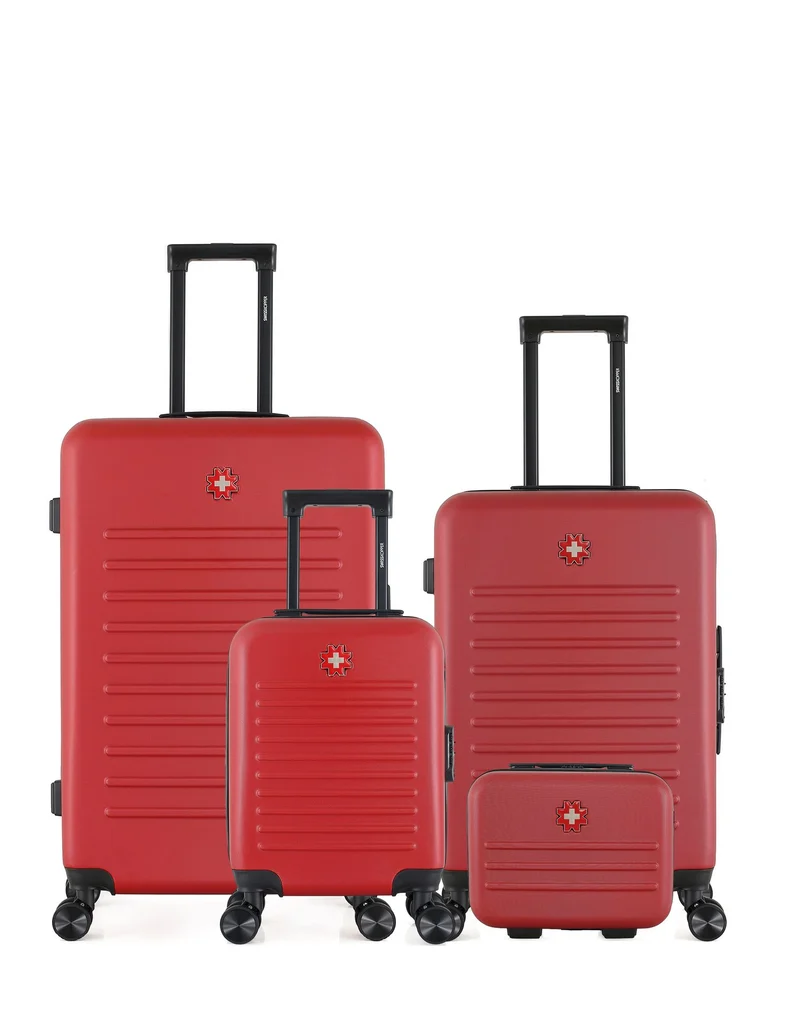 Lot de 4 Valises Rigides Grand Format, Taille Moyenne, Cabine XXS et Vanity WIL