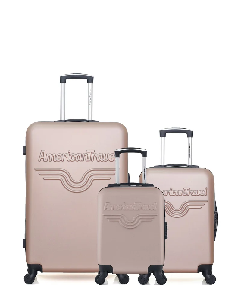 Lot de 3 Valises Rigides Grand Format, Cabine et Cabine XXS CHELSEA