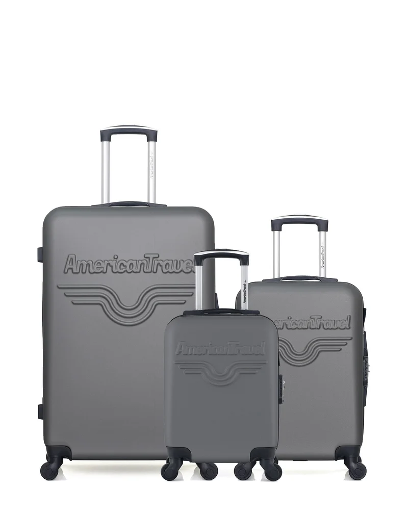 Lot de 3 Valises Rigides Grand Format, Cabine et Cabine XXS CHELSEA