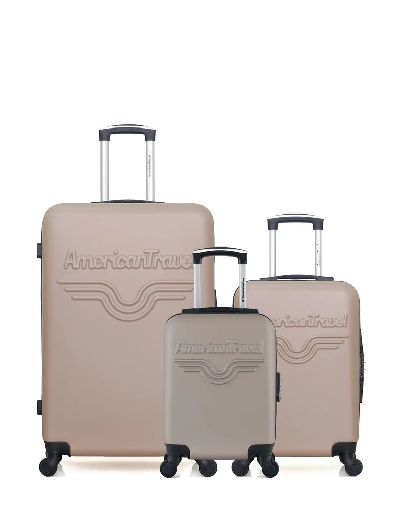 Lot de 3 Valises Rigides Grand Format, Cabine et Cabine XXS CHELSEA